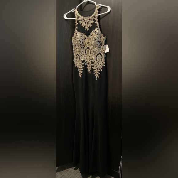 Xscape Gold-embroidered Dress - Picture 2 of 6